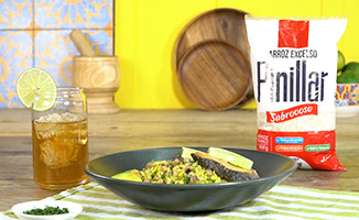 Arroz de coco y fríjol